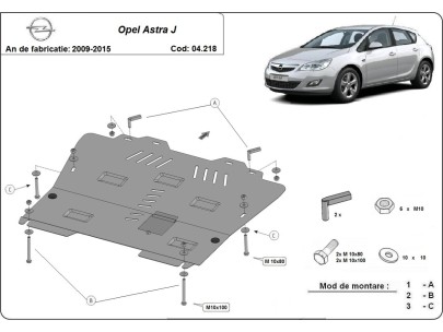 Stalowa Osłona pod silnik Opel Astra J