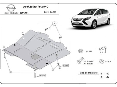 Stalowa Osłona pod silnik Opel Zafira C