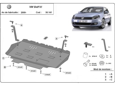 Stalowa Osłona pod silnik VW Golf 6