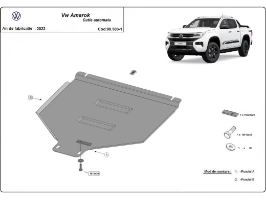 Stalowa Osłona automatycznej skrzyni biegów Volkswagen Amarok 2 