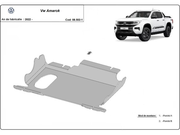 Stalowa Osłona pod silnik Volkswagen Amarok 2 