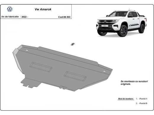 Stalowa Osłona chłodnicy Volkswagen Amarok 2 