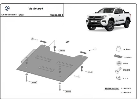 Osłona  reduktora Volkswagen Amarok 2 