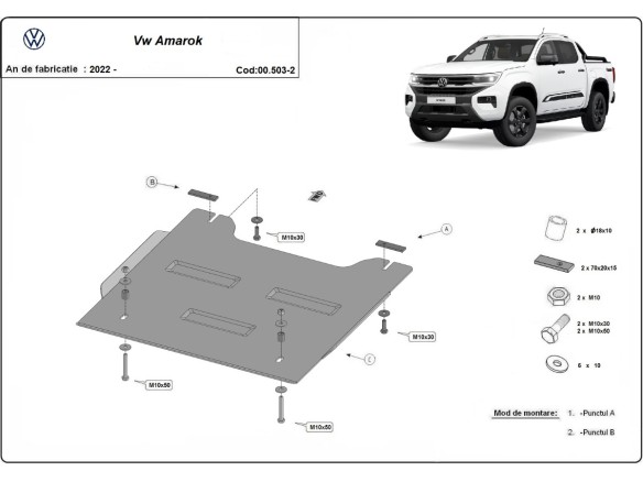 Osłona  reduktora Volkswagen Amarok 2 