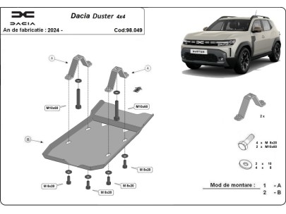 Stalowa Osłona dyferencjału Dacia Duster 4x4
