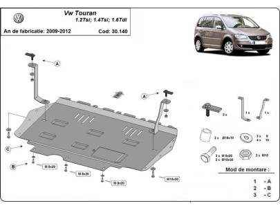 Stalowa Osłona pod silnik Volkswagen Touran