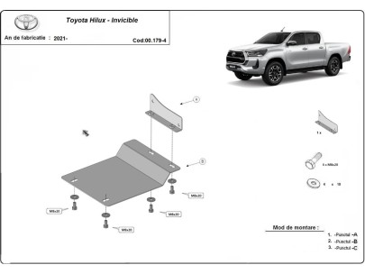 Stalowa Osłona czujniki DPF Toyota Hilux