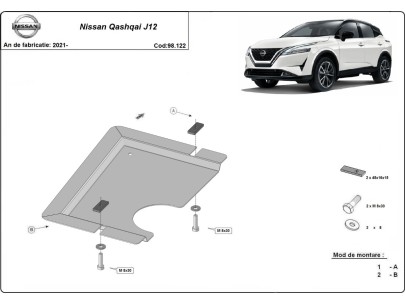 Stalowa Osłona dyferencjału Nissan Qashqai J12
