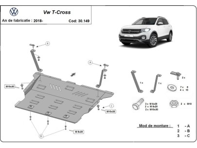 Stalowa Osłona pod silnik VW T-Cross