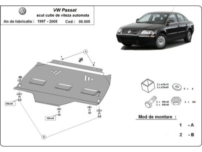 Stalowa Osłona automatycznej skrzyni biegów VW Passat B5, B5.5