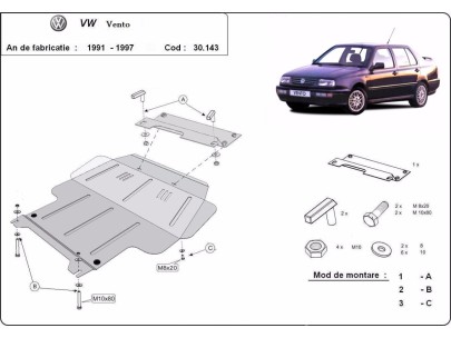 Stalowa Osłona pod silnik Volkswagen Vento