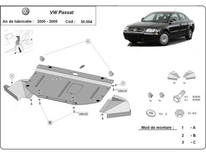 Stalowa Osłona pod silnik VW Passat B5.5