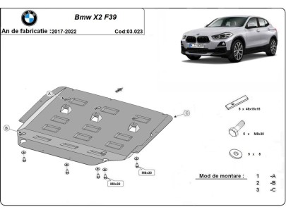 Stalowa Osłona pod silnik BMW X2 F39