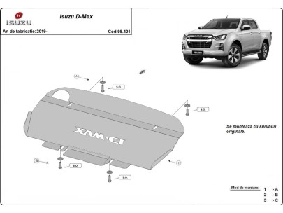 Stalowa Osłona chłodnicy Isuzu D-Max