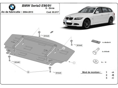 Stalowa Osłona chłodnicy BMW seria 3 - E90