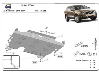 Stalowa Osłona pod silnik Volvo XC60