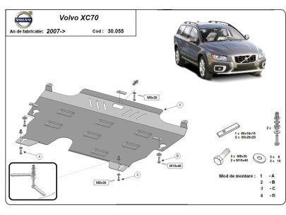 Stalowa Osłona pod silnik Volvo XC70