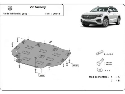 Stalowa Osłona skrzynia biegow VW Touareg