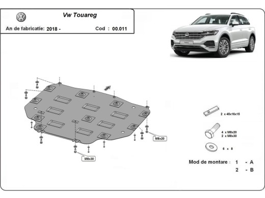 Stalowa Osłona skrzynia biegow VW Touareg