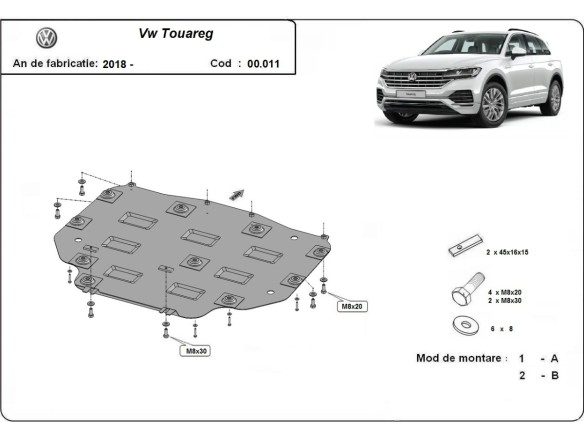Stalowa Osłona skrzynia biegow VW Touareg