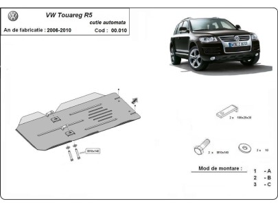 Stalowa Osłona automatycznej skrzyni biegów Volkswagen Touareg 7L