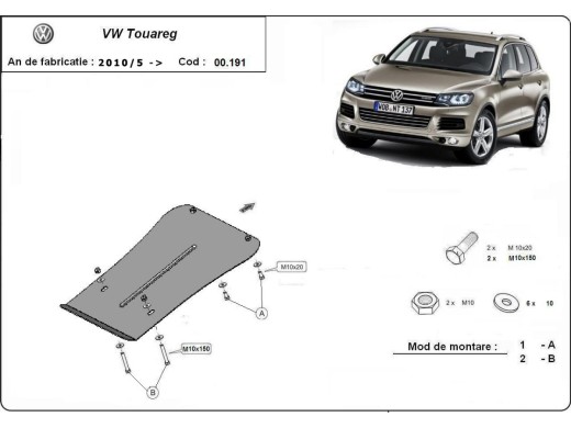 Stalowa Osłona skrzynia biegow VW Touareg 7P