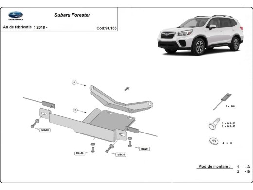 Stalowa Osłona dyferencjału Subaru Forester