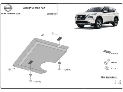 Stalowa Osłona dyferencjału Nissan X Trail
