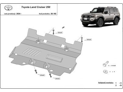 Stalowa Osłona chłodnicy Toyota Land Cruiser 250