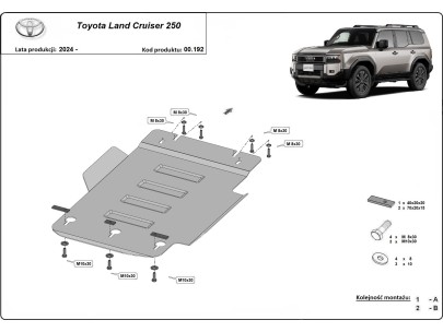 Stalowa Osłona skrzyni biegów Toyota Land Cruiser 250