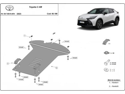Stalowa Osłona pod katalizator Toyota C-HR