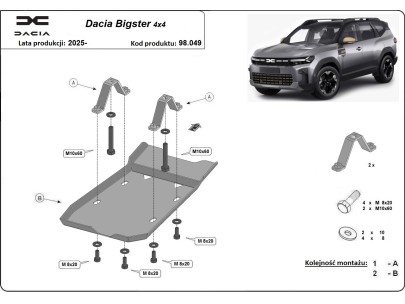 Stalowa Osłona dyferencjału Dacia Bigster 4x4