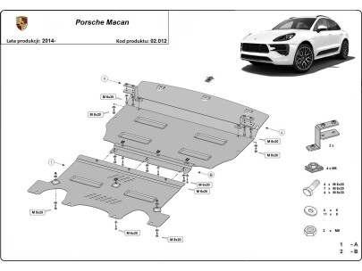 Stalowa Osłona pod silnik Porsche Macan