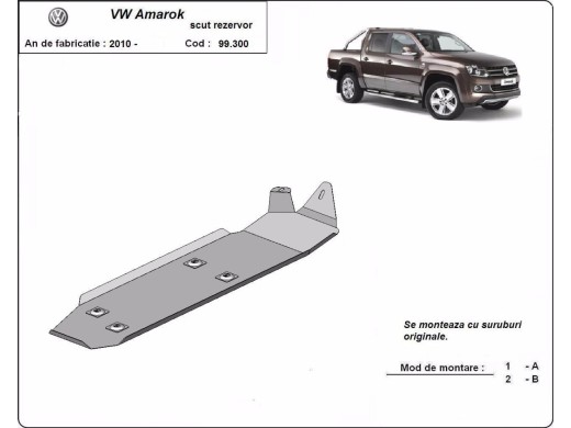 Stalowa Osłona zbiornika paliwa Volkswagen Amarok