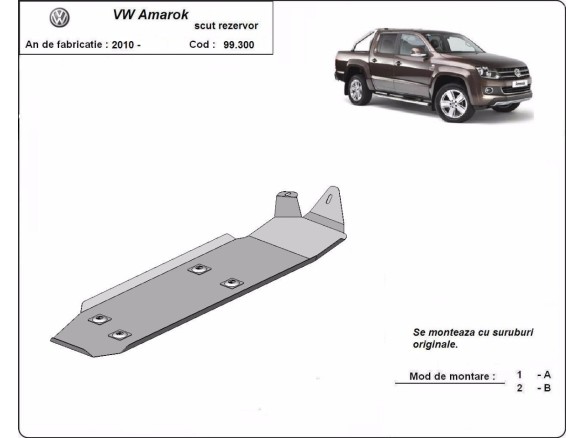 Stalowa Osłona zbiornika paliwa Volkswagen Amarok