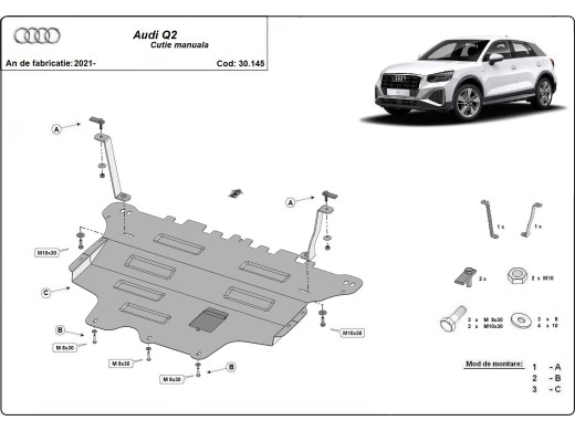 Stalowa Osłona pod silnik Audi Q2