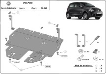 Acier plaque couvercle cache protection moteur VW Golf 3 (2002-2026)