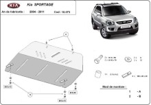 Acier plaque couvercle cache protection moteur Lada Niva (2004-2010)