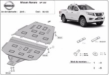 Acier plaque couvercle cache protection boîte de vitesses Nissan Pick Up (2015-2021)