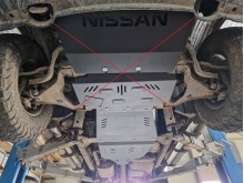 Aluminium plaque couvercle cache protection boîte de vitesses Nissan Navara (2005-2015)