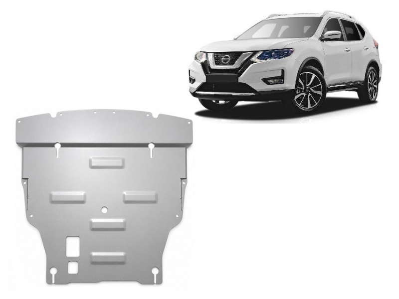 Aluminium plaque couvercle cache protection moteur Nissan X-Trail (2014-2021)