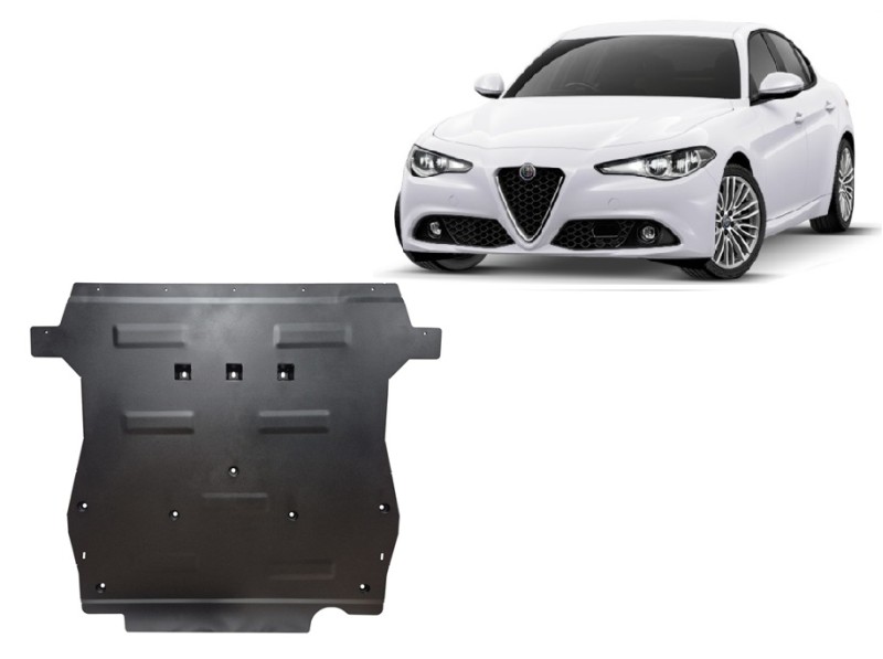 Acier plaque couvercle cache protection moteur Alfa Romeo Giulia (2015-2026)