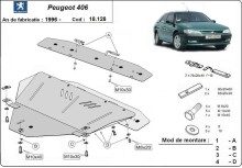 Acier plaque couvercle cache protection moteur Peugeot 5008 (1996-2004)