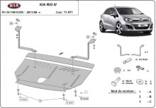 Acier plaque couvercle cache protection moteur Kia Sorento (2011-2017)