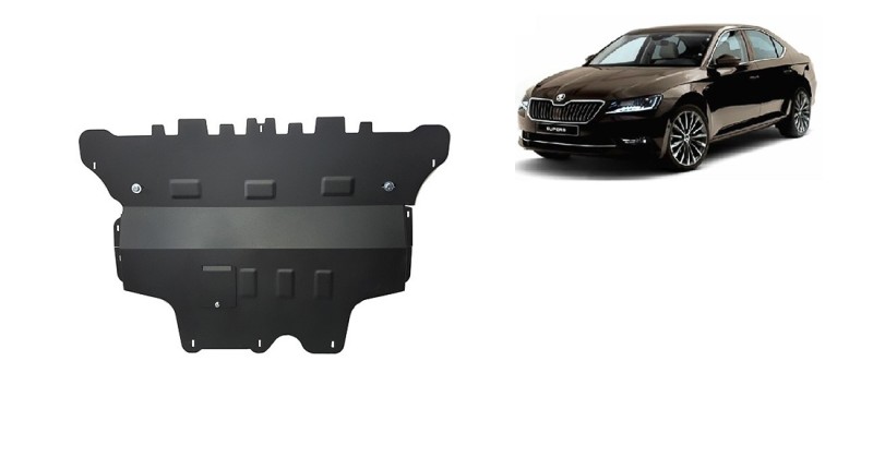 Stalowa Osłona pod silnik Skoda Superb - reczna skrzynia biegow (2015-2024)