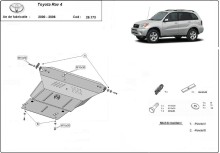 Acier plaque couvercle cache protection moteur Toyota Yaris XP210 (2000-2006)