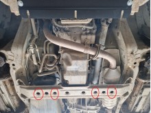 Acier plaque couvercle cache protection boîte de vitesses Mitsubishi Pajero 3 (V60, V70) (1999-2007)