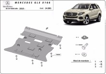 Acier plaque couvercle cache protection moteur Mercedes GLE (2015-2019)
