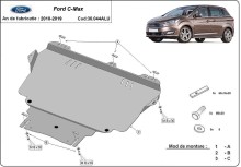 Aluminium plaque couvercle cache protection moteur Ford C-Max (2010-2019)
