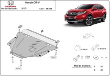 Acier plaque couvercle cache protection moteur Honda CR-V (2017-2022)